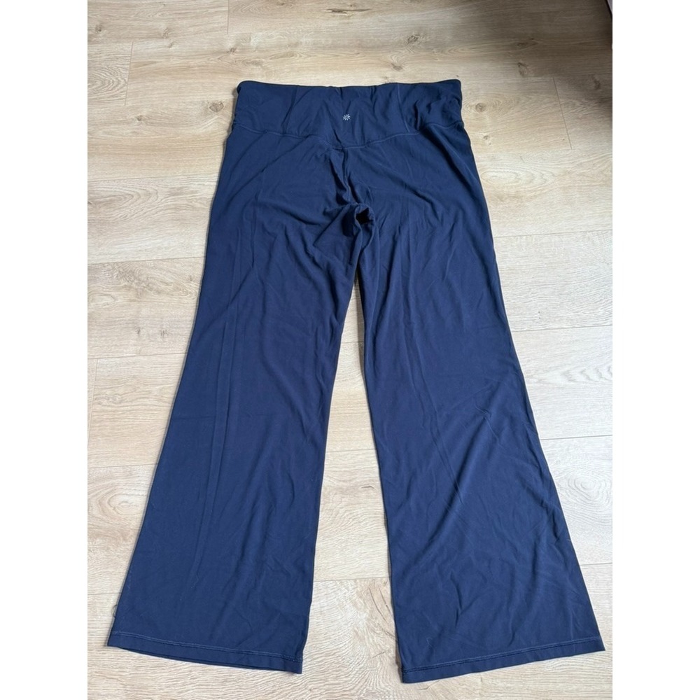 Athleta Elation Ultra High Rise Wide Leg Pant blue stretch athletic lounge sz 2X - Picture 2 of 10